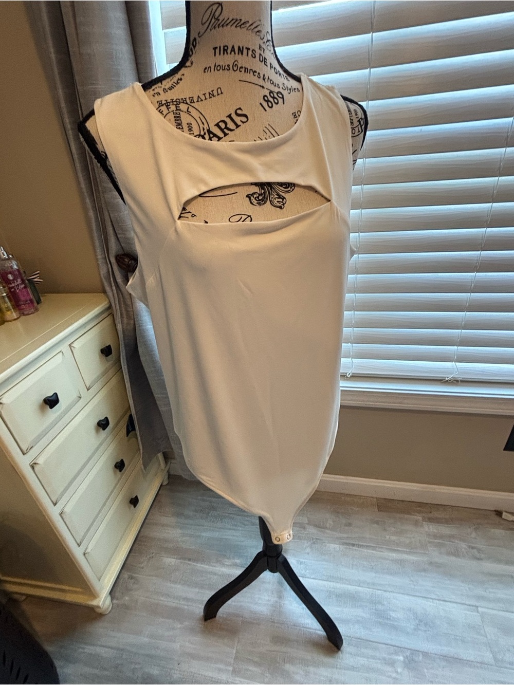 Express White Sleeveless Cutout Bodysuit nwt